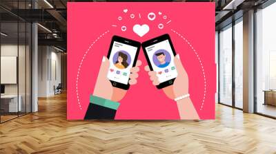 Dating Online Application Wall mural