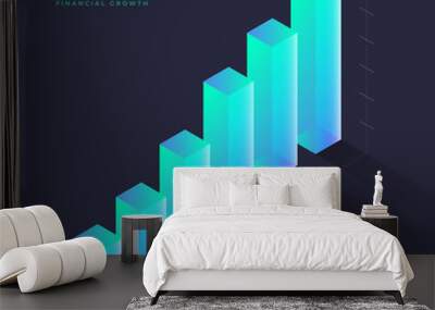 Isometric graphic element Wall mural