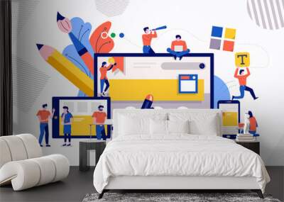 Teamwork web design and development Wall mural