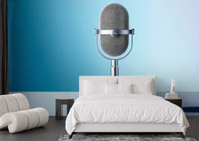 Detailed studio condenser microphone. Ideal for music or nightlife concepts Wall mural