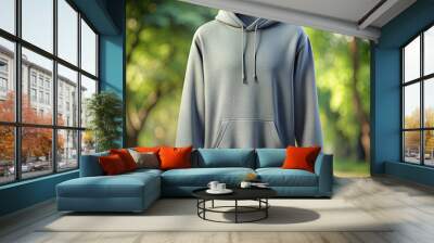 
3D rendering Realistic hoodie and sweatshirt mockup Stylish Hoodies Mockup front view
 Wall mural