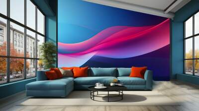 Photo Abstract colorful background with waves. Abstract background colorful smooth waving texture  Wall mural