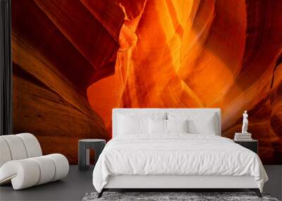 abstract background of beautiful sandstone walls in famous antelope canyon, arizona, usa Wall mural