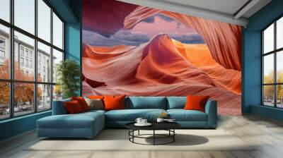 Antelope Canyon - abstract background. Travel and nature concept. Wall mural