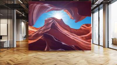 Antelope canyon arizona usa. Amazing sandstone formations. Wall mural