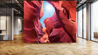 Antelope Canyon im Navajo Reservation bei Page, Arizona USA. Artwork and travel concept. Wall mural