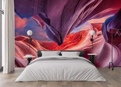 Canyon Antelope, Arizona, Usa. Abstract background and travel concept. Beauty of nature concept. Wall mural