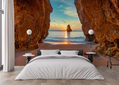 sunset at the beach Wall mural