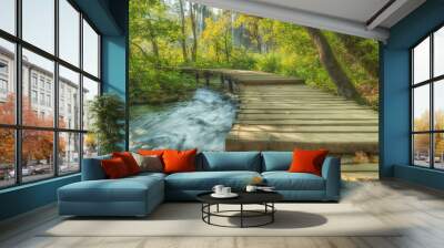 Way of life in beautiful forest Wall mural