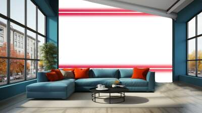 Neon red blank frame design element Wall mural