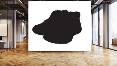 Pair of boots. Silhouette vector of boots or shoes. Wall mural