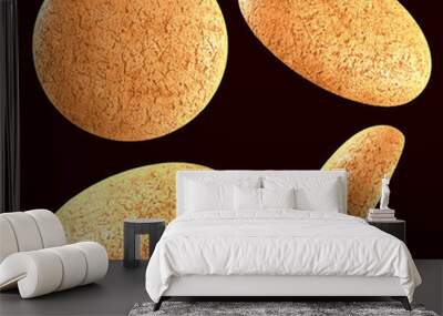 Cookies with Chocolate. 3d illustration. Isolated background Wall mural