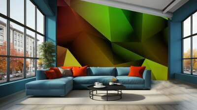 low poly triangle shapes abstract mosaic geometric stone texture design background Wall mural