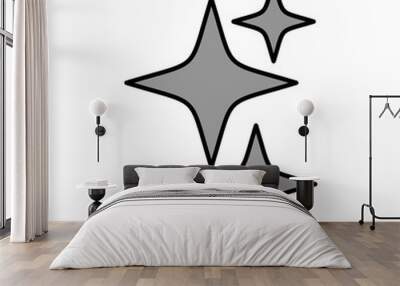  Vector star icon Wall mural