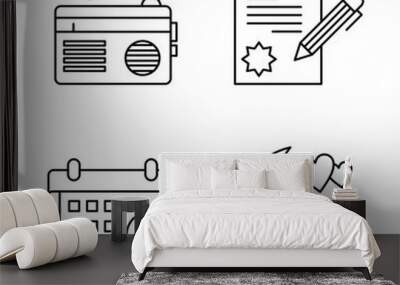 4 User interface Icon set for web and mobile applications Wall mural