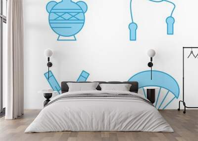 4 User interface Icon set for web and mobile applications Wall mural