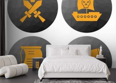 Set of 4 Quality icon Wall mural