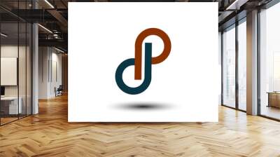 letter d,p vector logo Wall mural