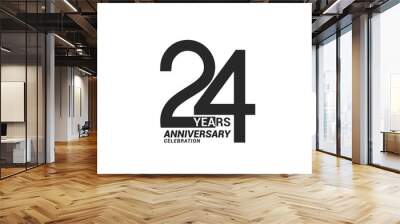 24 years anniversary celebration logotype Wall mural