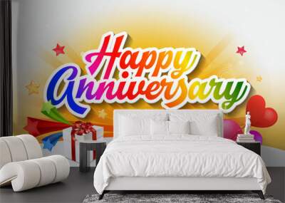 Happy Anniversary banner design. anniversary celebration vector Wall mural