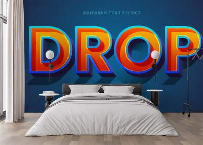 Drop text effect Wall mural