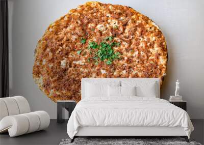 Turkish foods ; Turkish pizza -Lahmacun Wall mural