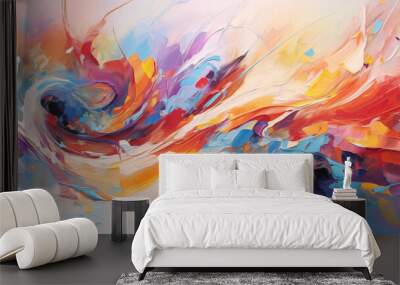 Abstract oil paint background Wall mural