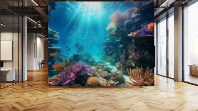 Wallpaper underwater world Wall mural