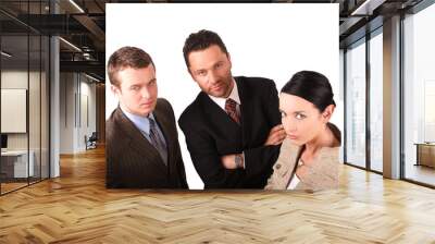 2 men 1 woman business team 2 - isolated Wall mural