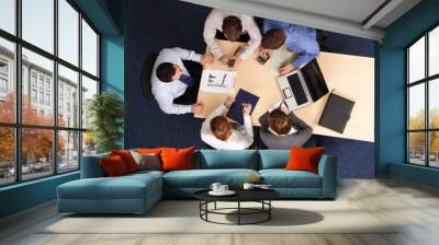 Business Meeting, five persons Wall mural