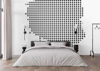 Dotted map of Poland for your design Wall mural