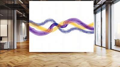 Generative, AI, abstract smooth wave pattern with soft pastel colors on a light background, modern design.

 Wall mural