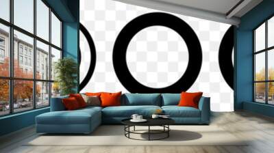 Label Circle Black | Circles | Logo Sticker | Emblem Round | Icon | Transparent Variations Wall mural