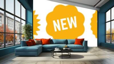 New Tag Orange | Special Offer Icon | Sticker | Deal Label | Variations Wall mural