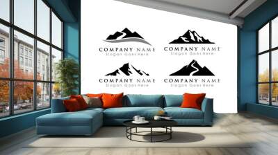 elegant mountain logo package Wall mural