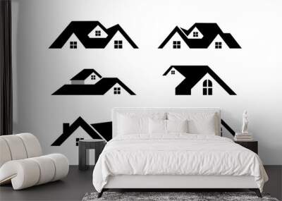 home building property set logo Wall mural