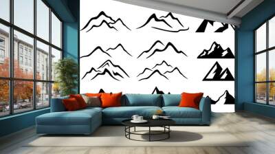 mountain vector set logo template Wall mural