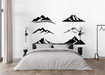 peak mountain logo set Wall mural