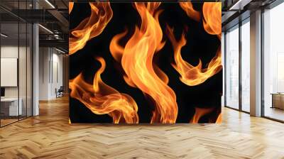 Burning flames for detail.  AI generated image, ai. Wall mural