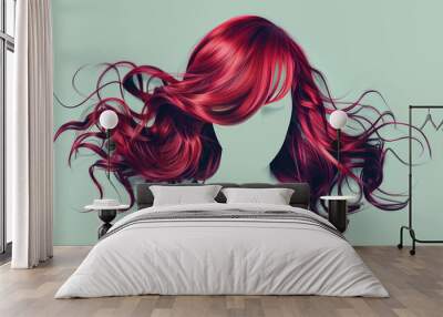 woman with long hair Wall mural