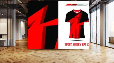 T-shirt sports design for racing jersey cycling football gaming premium vector	 Wall mural