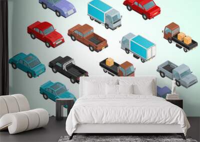 car collection with side view Wall mural