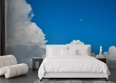 Blue Sky with Clouds Wall mural