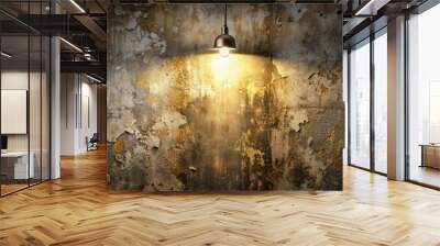 Worn grunge wall with light. Architecture abstract background
 Wall mural