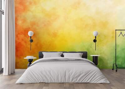 Abstract watercolor background blending warm and cool tones from reds to greens, adding vibrancy to projects. Perfect for modern decor needs Wall mural