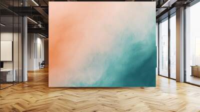 Mesmerizing orange and teal watercolor background, perfect for artistic designs Wall mural