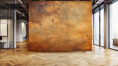 Old brown background with distressed vintage grunge texture in dark earthy chocolate, generative AI Wall mural