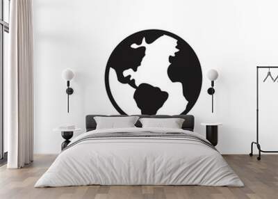 globe icon illustration Wall mural