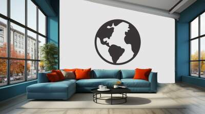 globe icon illustration Wall mural