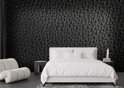 Design on black leather for pattern and background Wall mural